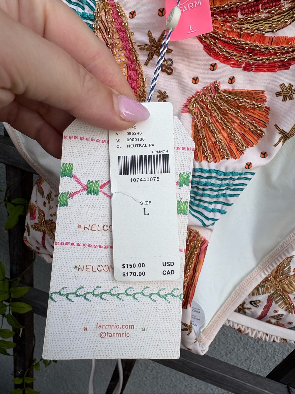 Farm Rio x Anthropologie Beaded Bikini SET New with Tags! - Picture 11 of 12